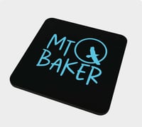Sublimation Print Coasters - Set of 4 - Sublimation coasters mt baker teal letters