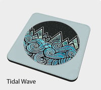 Sublimation Print Coasters - Set of 4 - Sublimation coasters tidal wave