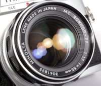 Image 9 of Minolta SRT-101 35mm SLR Film Camera + 55mm F1.7 MC Rokkor PF lens #2458