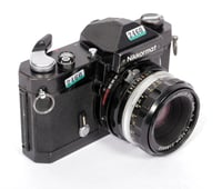 Image 1 of Nikon Nikkormat FTN BLACK 35mm SLR film camera with Nikkor 50mm F2 lens #2460