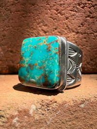 Image 2 of WL&A Handmade Heavy Ingot Pilot Mtn  Sunburst Ring - Size 9.5