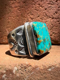 Image 4 of WL&A Handmade Heavy Ingot Pilot Mtn  Sunburst Ring - Size 9.5