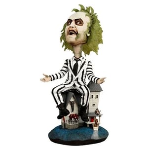 Image of Beetlejuice (1988) Striped Suit Head Knocker Bobblehead