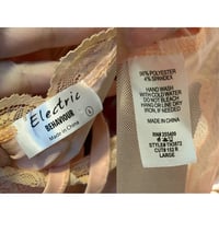 Image 5 of Pre-Owned L Coquette Cottagecore Peach Floral Mesh Lace Flutter