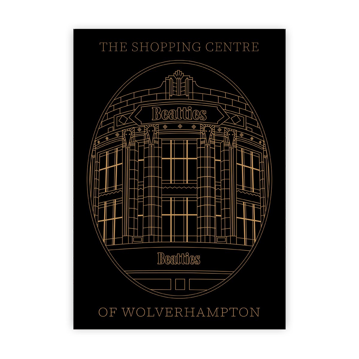 Image of Beatties Shopping Centre Wolverhampton Art Print 🟠