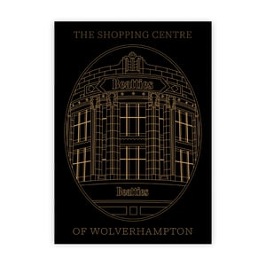 Image of Beatties Shopping Centre Wolverhampton Art Print 🟠