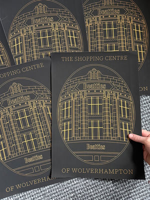 Image of Beatties Shopping Centre Wolverhampton Art Print 🟠