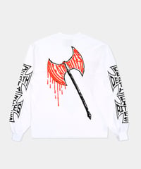 Image 2 of DEATH RITES_AXED LONGSLEEVE :::WHITE:::