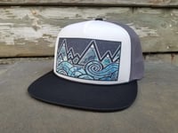 Tidal Wave Trucker Hat - Tidal wave trucker hat gray white