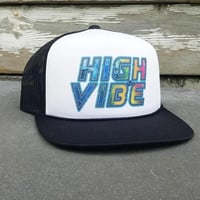 High Vibe Trucker Hat - Trucker hat high vibe black white