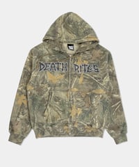 Image 1 of DEATH RITES_SCRIPT ZIP HOODIE :::TREE CAMO:::