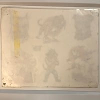 Image 3 of 1994 Official Tattoo brand dog flash sheet 364-c laminated 