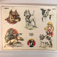 Image 1 of 1991 Official Tattoo Brand production reaper dog sheet 100-c laminated 
