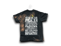 Image 2 of  Lauren Hill Sade war graffiti Skull Upcycled Reworked Screen Print bleached black T-Shirt 