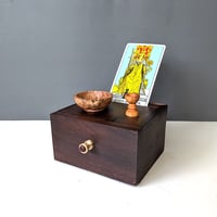 Image 1 of Mini-Altar Kit - Walnut with Padauk and Brass Turned Knob