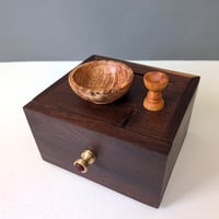 Image 2 of Mini-Altar Kit - Walnut with Padauk and Brass Turned Knob