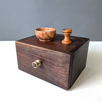 Image 2 of Mini-Altar Kit - Walnut with Bocote and Brass Turned Knob