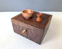 Image 2 of Mini-Altar Kit - Walnut with Jatoba and Brass Turned Knob