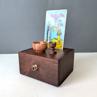 Image 1 of Mini-Altar Kit - Walnut with Bocote and Brass Turned Knob II