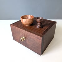Image 2 of Mini-Altar Kit - Walnut with Bocote and Brass Turned Knob II