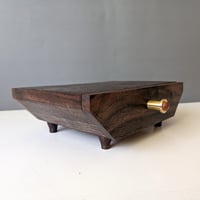 Image 2 of Midi Desktop Altar - Figured Walnut with Jatoba Brass Knob