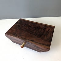 Image 3 of Midi Desktop Altar - Figured Walnut with Jatoba Brass Knob
