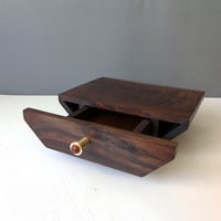 Image 4 of Midi Desktop Altar - Figured Walnut with Jatoba Brass Knob