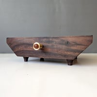 Image 5 of Midi Desktop Altar - Figured Walnut with Jatoba Brass Knob