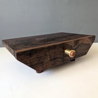 Image 3 of Midi Desktop Altar - Figured Walnut with Jatoba Brass Knob II