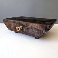 Image 5 of Midi Desktop Altar - Figured Walnut with Jatoba Brass Knob II