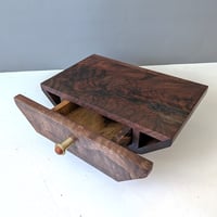Image 2 of Midi Desktop Altar - Figured Walnut with Jatoba Brass Knob II