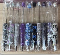 Pack of 10 Fancy Rhinestone Beadable Pens 