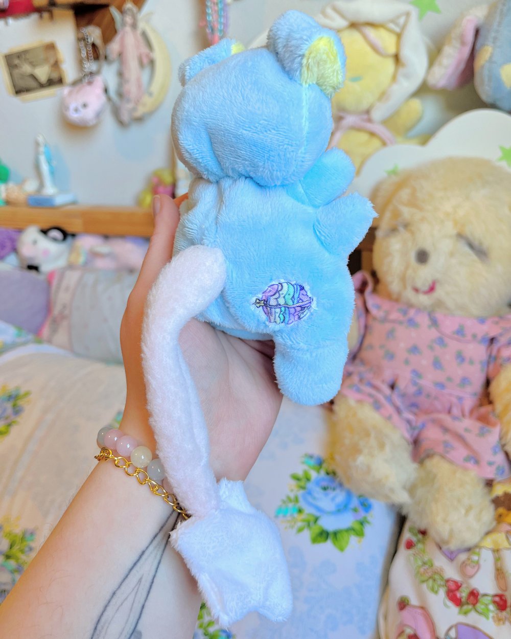 Image of Hugg-A-Me Babey! Blue with rainbow starball