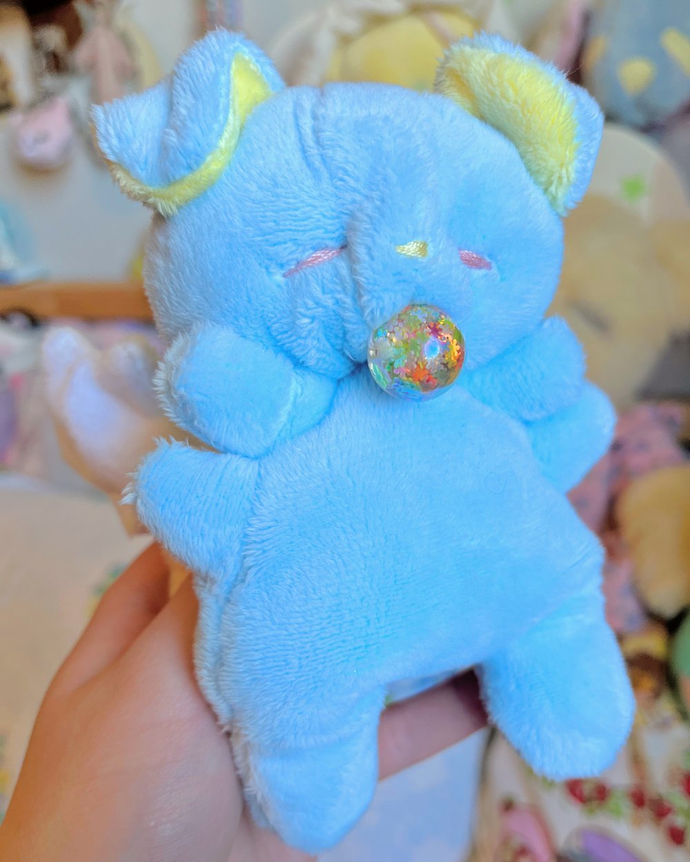 Image of Hugg-A-Me Babey! Blue with rainbow starball