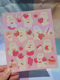Image 2 of Sweetberry Buns Sticker Sheet (Now Sparkly!)