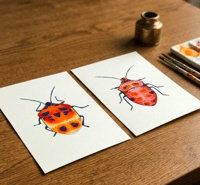 Image 5 of Set of 2 Entomology Shield Bug Prints, Digital Download