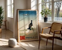 Image 2 of Norway By Airway – DNL Norwegian Air Lines Vintage Travel Poster