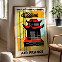 Image 1 of Extrême-Orient Air France Vintage Travel Poster