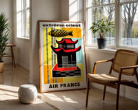 Image 2 of Extrême-Orient Air France Vintage Travel Poster