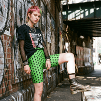 Image 3 of Electric Green Bike Shorts
