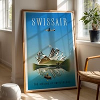 Image 1 of Swissair – The Airline of Switzerland Vintage Travel Poster