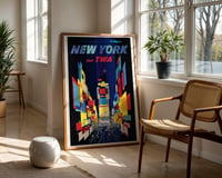 Image 2 of Fly TWA New York Vintage Travel Poster