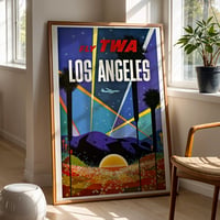Image 1 of Fly TWA Los Angeles Vintage Travel Poster