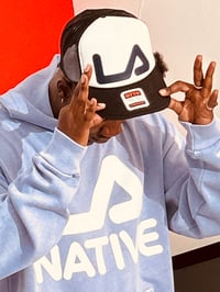 Image 1 of LA NATIVE Navy & Black Hat