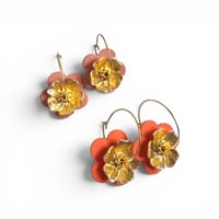 Image 1 of Boucles APPOLINE Corail / Orange