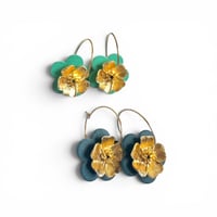 Image 1 of Boucles APPOLINE Turquoise / Canard