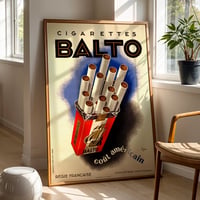 Image 1 of Balto Cigarettes Vintage French Advertising Poster