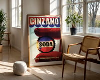 Image 2 of Cinzano Soda – Vintage Italian Advertising Poster