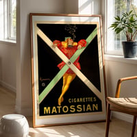 Image 1 of Matossian Cigarettes Vintage French Art Deco Poster