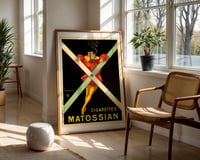 Image 2 of Matossian Cigarettes Vintage French Art Deco Poster